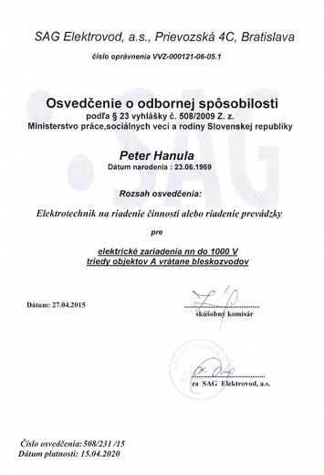 Osvedčenie
